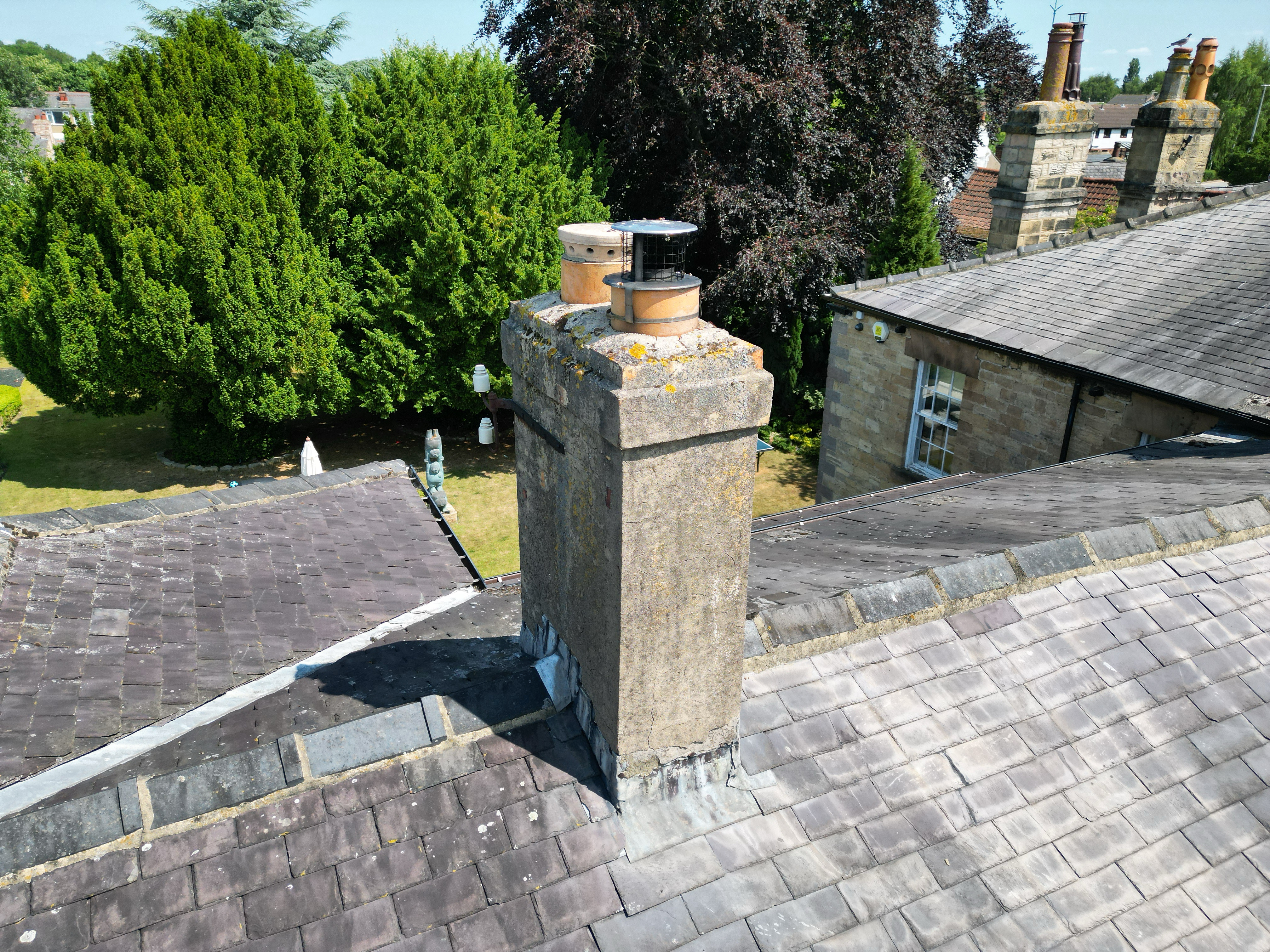 Image from a drone roof inspection on a yorkshire property